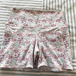 High Waisted Floral Bike Shorts